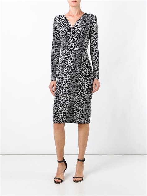 michael kors kleid animal print|Michael Kors leopard dress.